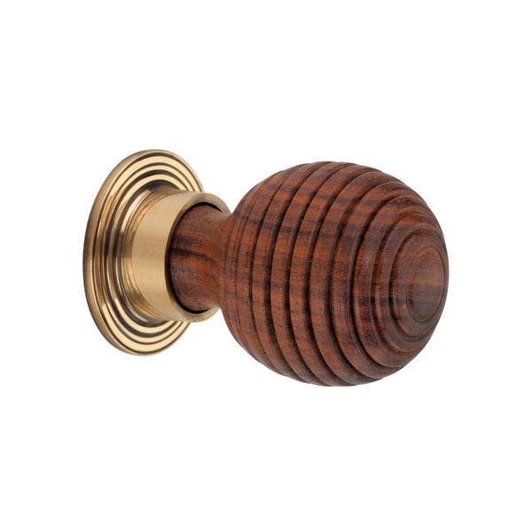 Spira Brass - Rosewood Preston Small Cupboard Knob  - Aged Brass - SB2344AB - Choice Handles