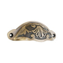 Spira Brass - Floral Cup Pull - Antique Brass -SB2346ANT - Choice Handles
