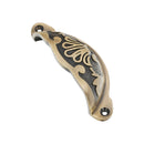 Spira Brass - Floral Cup Pull - Antique Brass -SB2346ANT - Choice Handles