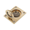 Spira Brass - Ring Pull Square Flush - Antique Brass -SB2349ANT - Choice Handles