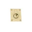 Spira Brass - Ring Pull Square Flush - Polished Brass - SB2349PB - Choice Handles