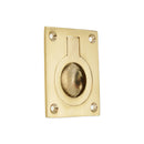 Spira Brass - Ring Pull Square Flush - Polished Brass - SB2349PB - Choice Handles