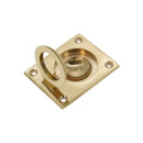 Spira Brass - Ring Pull Square Flush - Polished Brass - SB2349PB - Choice Handles
