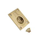 Spira Brass - Ring Pull Square Flush - Polished Brass - SB2349PB - Choice Handles