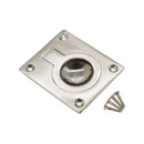 Spira Brass - Ring Pull Square Flush - Polished Nickel - SB2349PN - Choice Handles