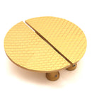Spira Brass - Diamond Half Moon Handles 150mm - Satin Brass - SB2404SB - Choice Handles