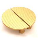 Spira Brass - Striped Half Moon Door Handles Small  - Satin Brass - SB2406SB - Choice Handles