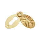Spira Brass - Oval Beehive Escutcheon Satin Brass - SB3102SB - Choice Handles