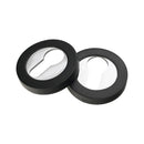Spira Brass - Euro Profile Escutcheon - Black/Chrome - SB3104BLK/PC - Choice Handles