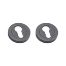 Spira Brass - Euro Profile Escutcheon  - Gunmetal Grey - SB3104GG - Choice Handles