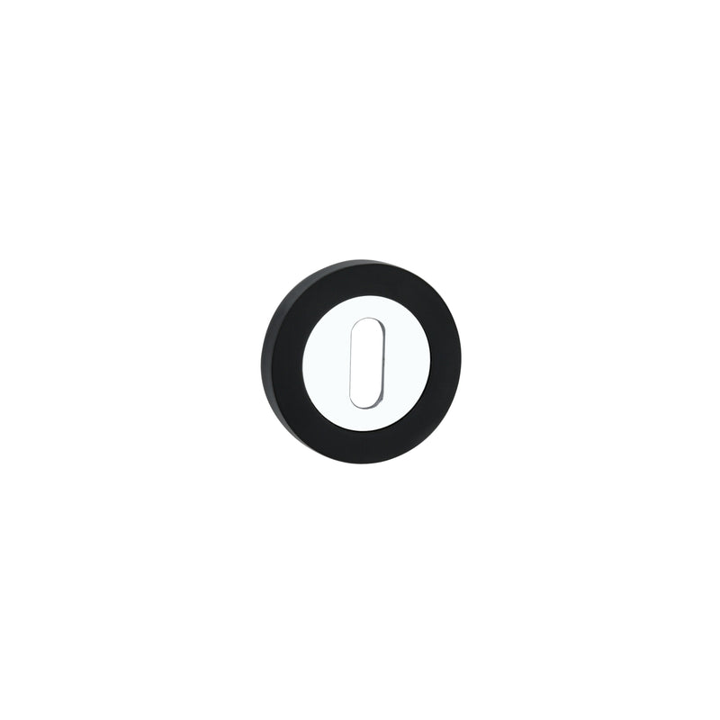 Spira Brass - Oval Standard Escutcheon - Black/Chrome - SB3105BLK/PC - Choice Handles