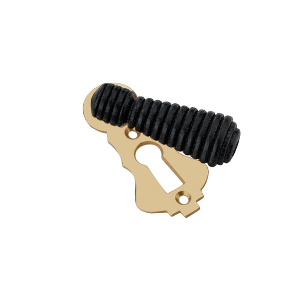 Spira Brass - Ebonised Beehive Escutcheon  - Aged Brass - SB3113AB - Choice Handles