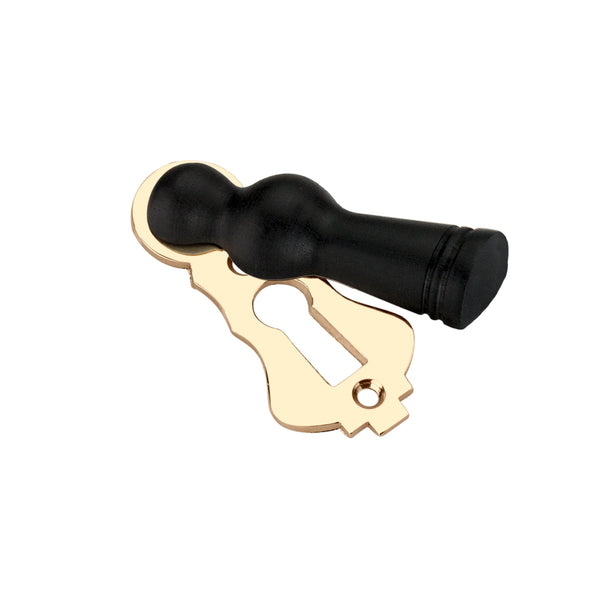 Spira Brass - Ebonised Lady Escutcheon  - Polished Brass - SB3115PBUL - Choice Handles