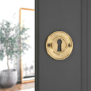Spira Brass - Slimline Standard Escutcheon Satin Brass -  Satin Brass - SB3118SB - Choice Handles
