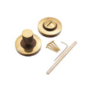 Spira Brass - Jewel Knurlmond Thumb Turn & Release Aged Brass - SB3121AB - Choice Handles