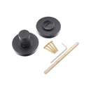 Spira Brass - Hammered Knurlmond Thumb Turn & Release Matt Black - SB3122BLK - Choice Handles