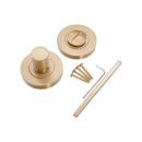 Spira Brass - Hammered Knurlmond Thumb Turn & Release Satin Brass - SB3122SB - Choice Handles