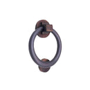 Spira Brass - Ring Door Knocker 110mm  - Aged Bronze - SB4104ABZ - Choice Handles