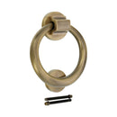 Spira Brass - Ring Door Knocker 110mm  - Antique Brass - SB4104ANT - Choice Handles