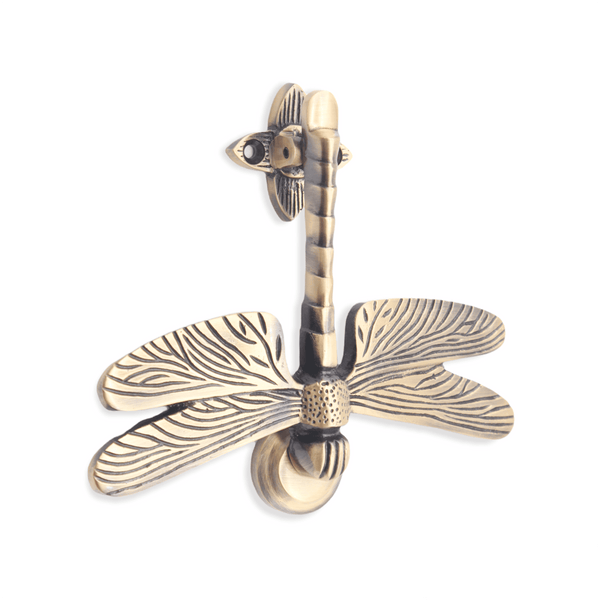 Spira Brass - Dragonfly Door Knocker  - Antique Brass - SB4108ANT - Choice Handles