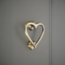 Spira Brass - Heart Door Knocker  - Antique Brass - SB4110ANT - Choice Handles