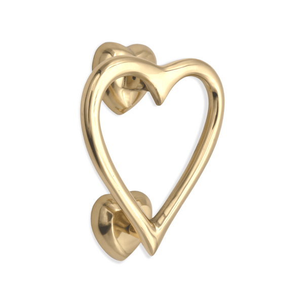 Spira Brass - Heart Door Knocker  - Polished Brass - SB4110PB - Choice Handles