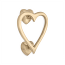 Spira Brass - Heart Door Knocker  - Satin Brass - SB4110SB - Choice Handles