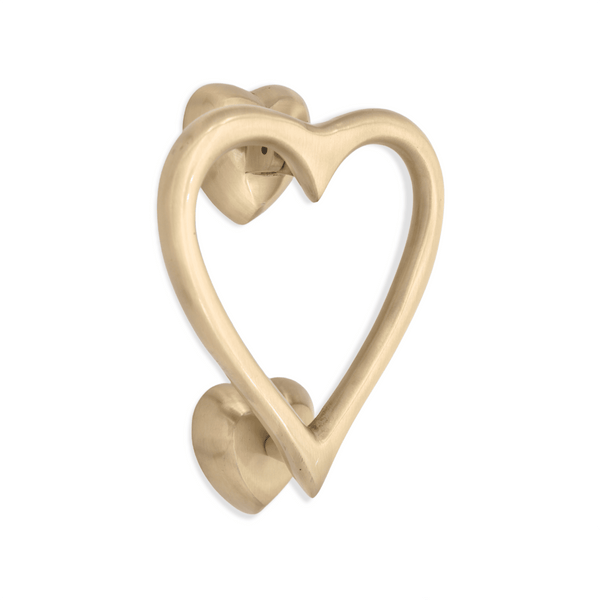 Spira Brass - Heart Door Knocker  - Satin Brass - SB4110SB - Choice Handles