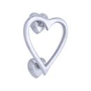 Spira Brass - Heart Door Knocker  - Satin Chrome - SB4110SC - Choice Handles