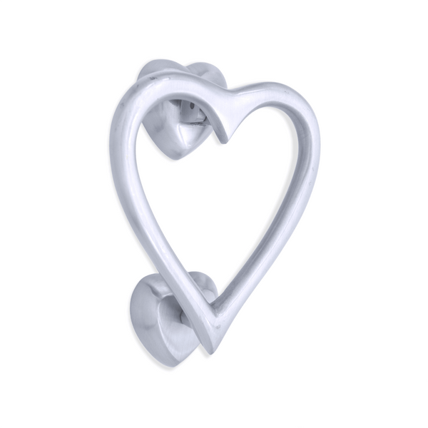 Spira Brass - Heart Door Knocker  - Satin Chrome - SB4110SC - Choice Handles