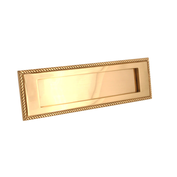 Spira Brass - Georgian Letter Plate 250mm  - Polished Brass - SB5104PB - Choice Handles