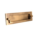 Spira Brass - Regency Knocker Postal Plate 250mm  - Antique Brass - SB5107ANT - Choice Handles