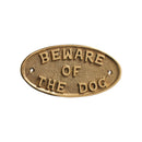 Spira Brass - Beware Of The Dog Door Plate  - Polished Brass - SB5205PB - Choice Handles