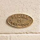 Spira Brass - Beware Of The Dog Door Plate  - Polished Brass - SB5205PB - Choice Handles
