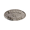 Spira Brass - Beware Of The Dog Door Plate  - Polished Nickel - SB5205PN - Choice Handles