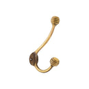 Spira Brass - Beehive Twin Coat Hook Aged Brass - SB6187AB - Choice Handles