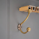 Spira Brass - Beehive Twin Coat Hook Aged Brass - SB6187AB - Choice Handles