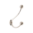 Spira Brass - Beehive Twin Coat Hook Polished Nickel - SB6187PN - Choice Handles