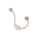 Spira Brass - Beehive Twin Coat Hook Polished Nickel - SB6187PN - Choice Handles