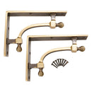 Spira Brass - Beehive Small Shelf Bracket Aged Brass (Sold in Pairs) - SB6188AB - Choice Handles