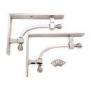 Spira Brass - Beehive Small Shelf Bracket Polished Nickel (Sold in Pairs) - SB6188PN - Choice Handles