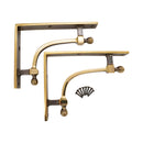 Spira Brass - Beehive Medium Shelf Bracket Aged Brass (Sold in Pairs) - SB6189AB - Choice Handles