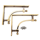 Spira Brass - Beehive Large Shelf Bracket Aged Brass (Sold in Pairs) - SB6190AB - Choice Handles