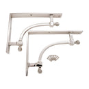 Spira Brass - Beehive Large Shelf Bracket Polished Nickel (Sold in Pairs) - SB6190PN - Choice Handles