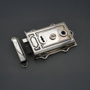 Spira Brass - Davenport Rim Lock - Aged Nickel - SB7101AN - Choice Handles