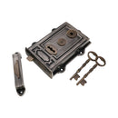 Spira Brass - Iron Davenport Rim Lock Pewter/Antique - SB7101PEW/ANT - Choice Handles