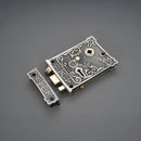 Spira Brass - Floral Rim Lock  - Pewter - SB7102PEW - Choice Handles