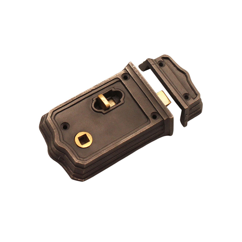Spira Brass - Gothic Rim Latch 105mm  - Pewter - SB7106PEW - Choice Handles
