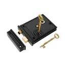 Spira Brass - Horizontal Rim Lock  - Black - SB7108BLK - Choice Handles