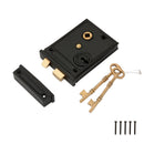 Spira Brass - Horizontal Rim Lock  - Black - SB7108BLK - Choice Handles